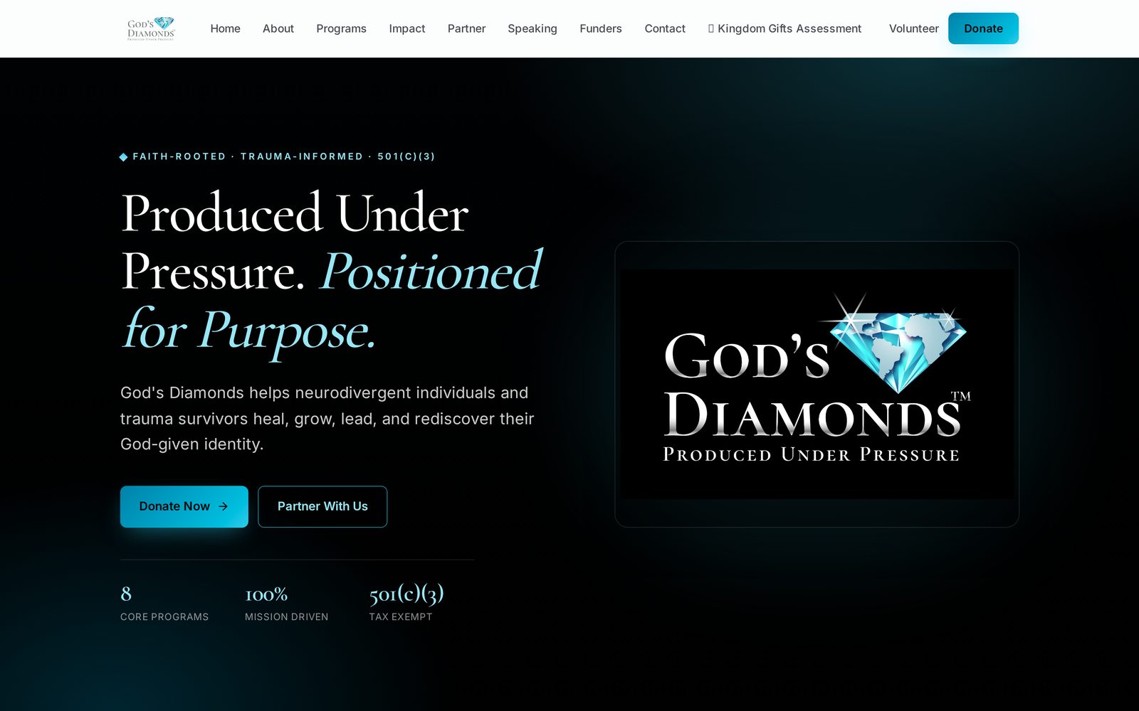 God's Diamonds — homepage preview